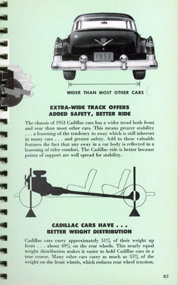 1953 Cadillac Salesmans Data Book Page 57